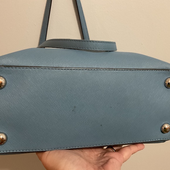 Michael Kors Charlotte Large Saffiano Leather Top Zip Tote Bag, Denim Blue - Picture 6 of 7